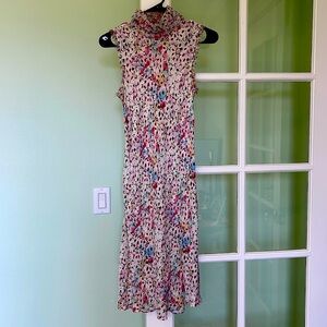 Vintage Diane von Furstenberg sheer shift sleeveless dress. Size 2